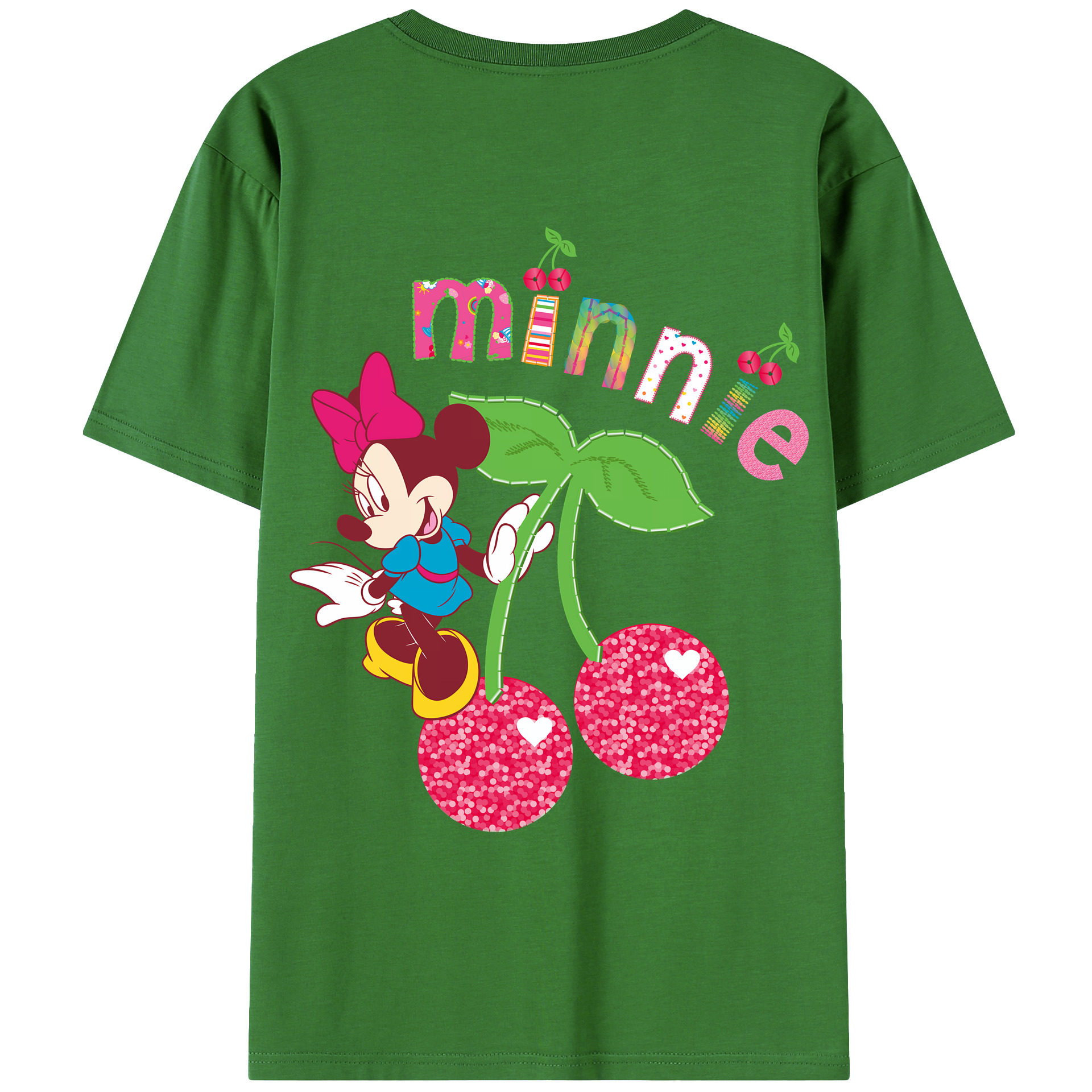 （画像用） ミッキーマウス Mickey Mouse レディース半袖Tシャツ(バックプリント)